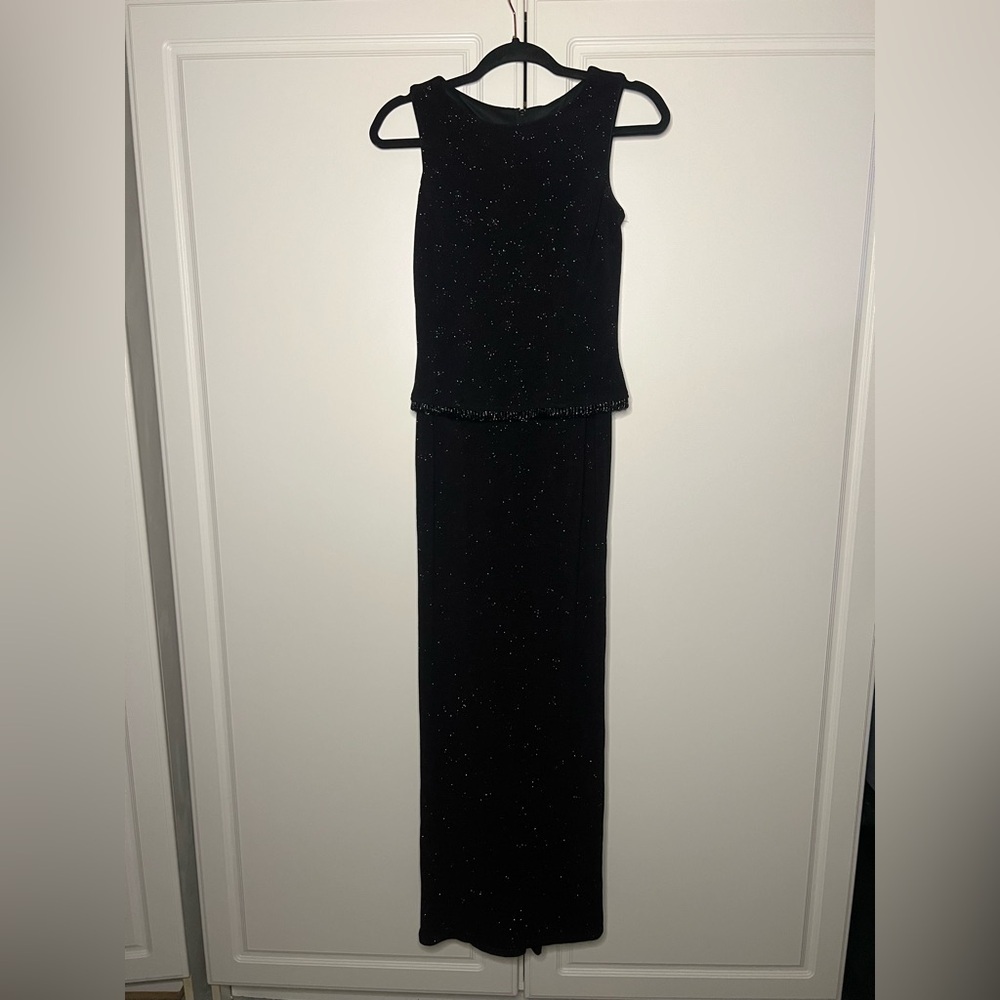Vintage Scott McClintock Sparkle Beaded Fringe Dress - Picture 2 of 12